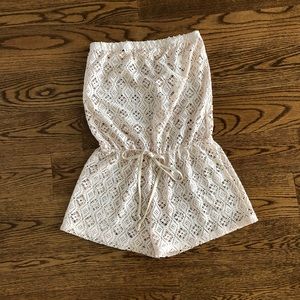 Beautiful boho strapless coverup romper